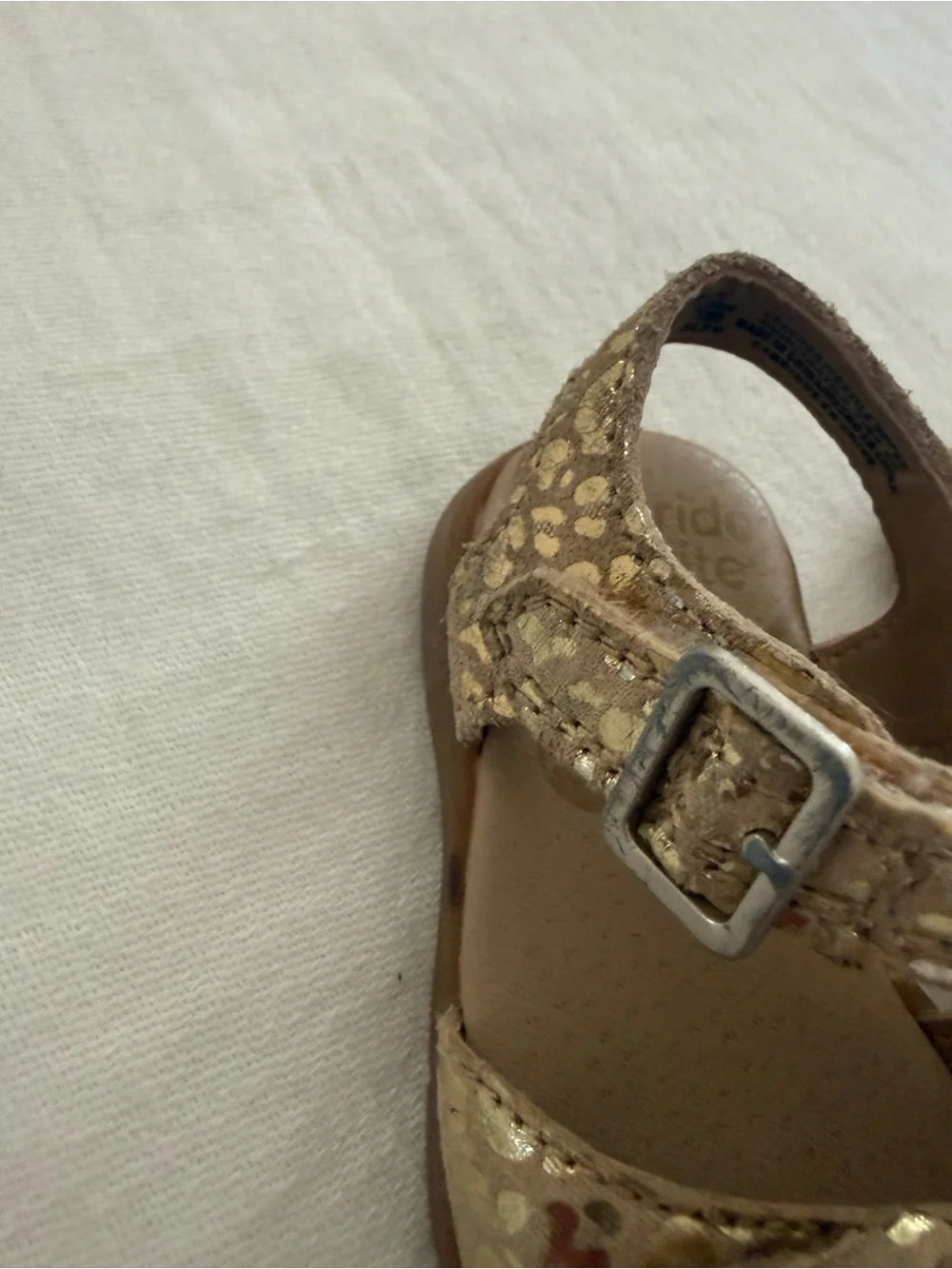 Stride Rite SR Whitney (Toddler) on gold leopard